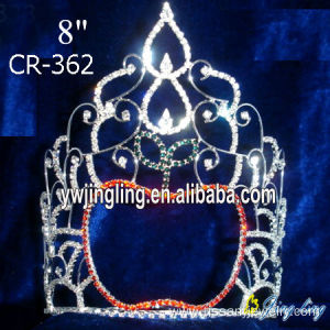 7" wholesale rhinestone holiday Christmas pageant crowns